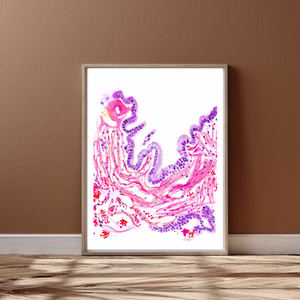 Lung -  Bronchiole Histology Watercolor Art