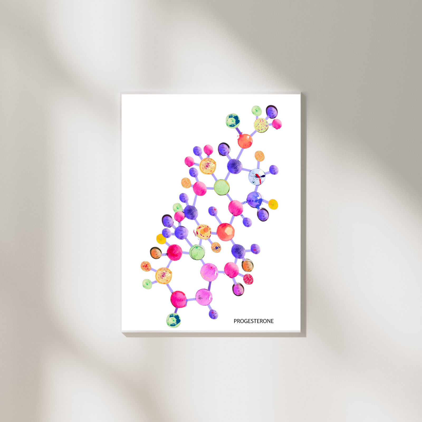 Progesterone Molecule Art Print