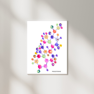 Progesterone Art, Gynecology Art, Fertility Art Print, Female Hormone Art