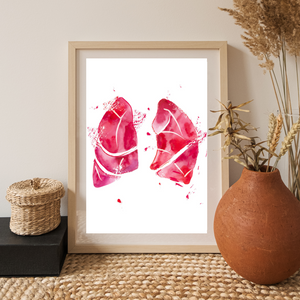 Lung Abstract Anatomy Art Print, Respiratory Therapy Wall Decor