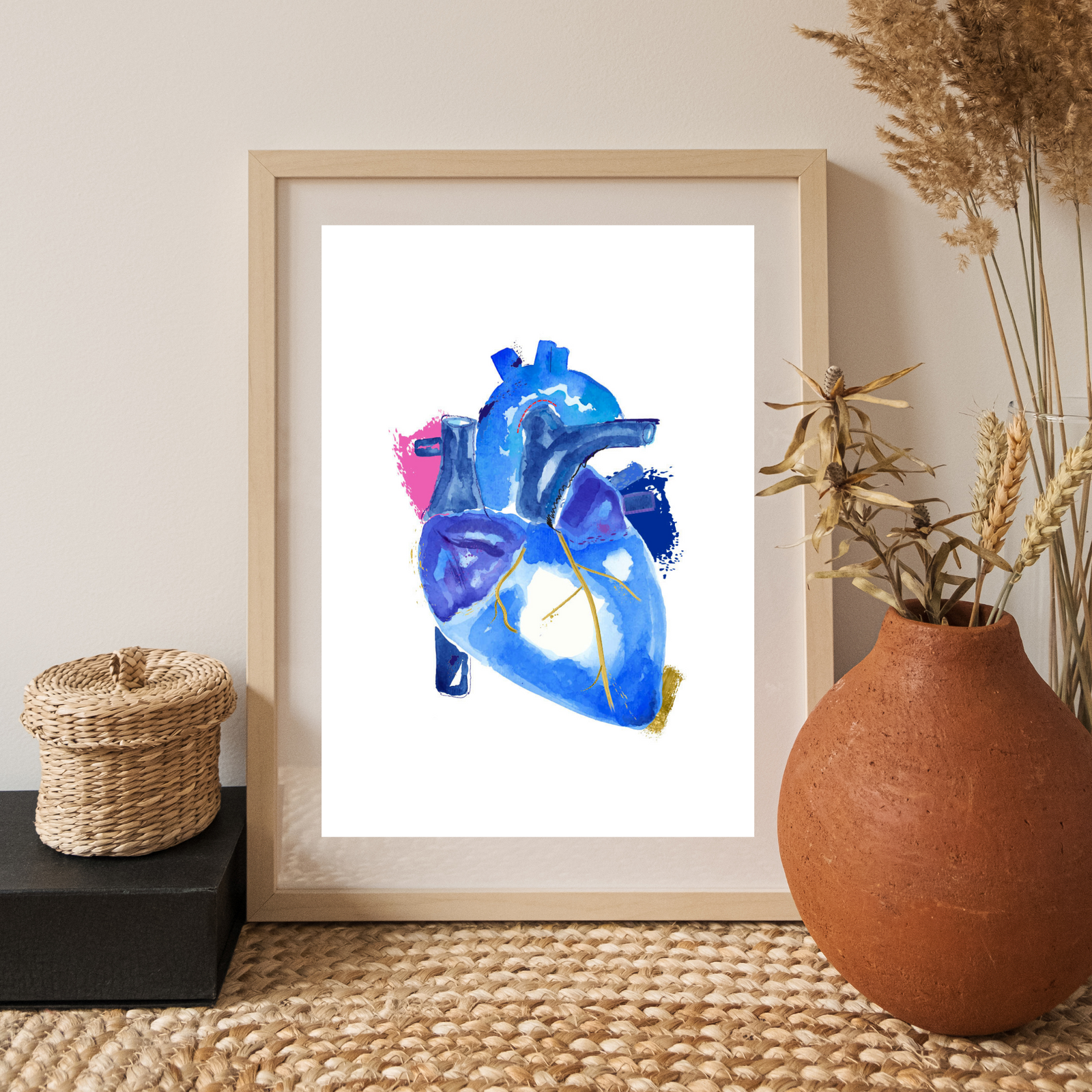 Heart Anatomy Art Print, Abstract Anatomy Print
