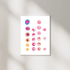 Blood Cell Art, Hematology Artwork, Science Medical Laboratory Wall Art