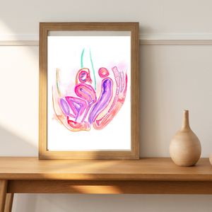 Female Pelvis Reproductive Organs Art Print