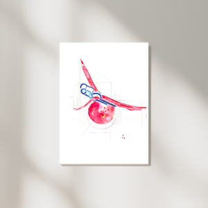 Brain Aneurysm Clipping Watercolor Painting