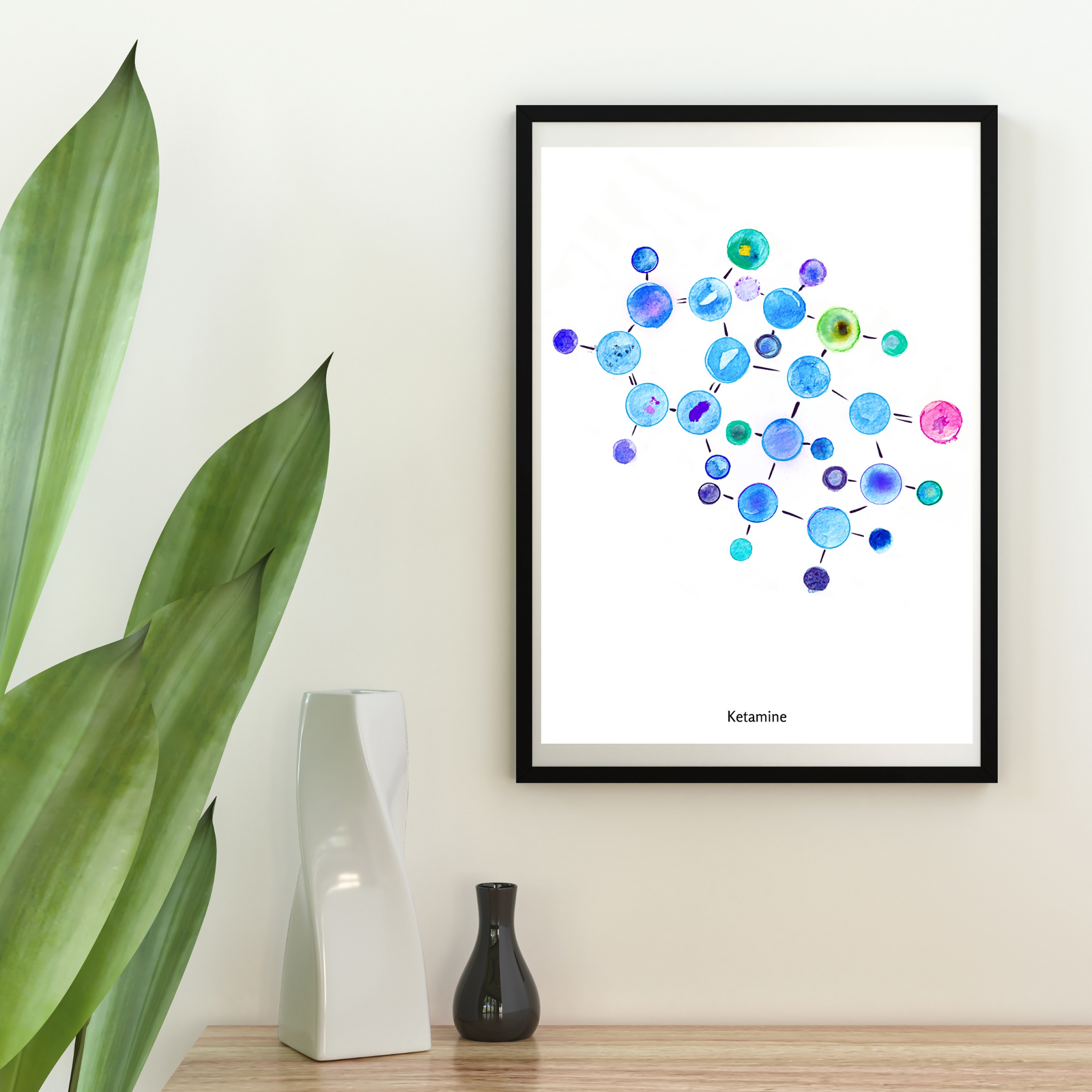 Anesthesiology - Ketamine Molecule Art Print