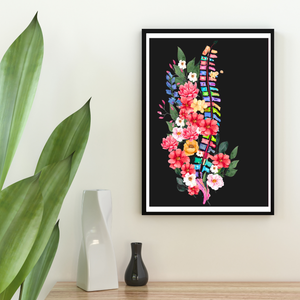 Floral Spine Anatomy Art