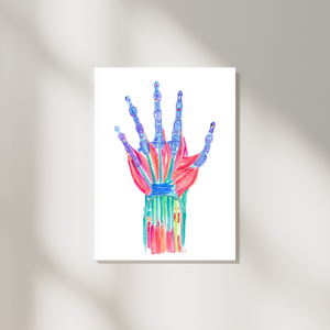 occupational therapist gift of hand anatomy art