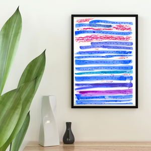 Skeletal Muscle Histology Watercolor Art Print