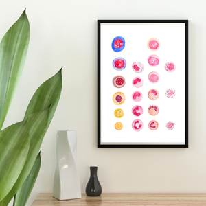 Blood Cell Art, Hematology Artwork, Science Medical Laboratory Wall Art