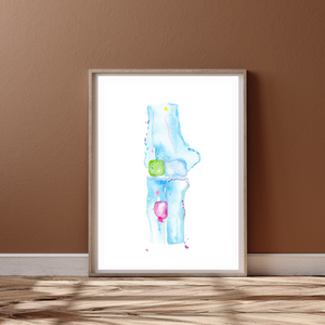 Elbow Anatomy, Orthopedic Surgery and Physical Therapy Office Art Print