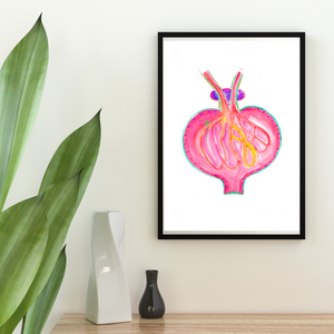 Glomerulus Kidney Watercolor Art Print