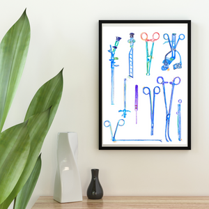 Urology Instruments Art Print