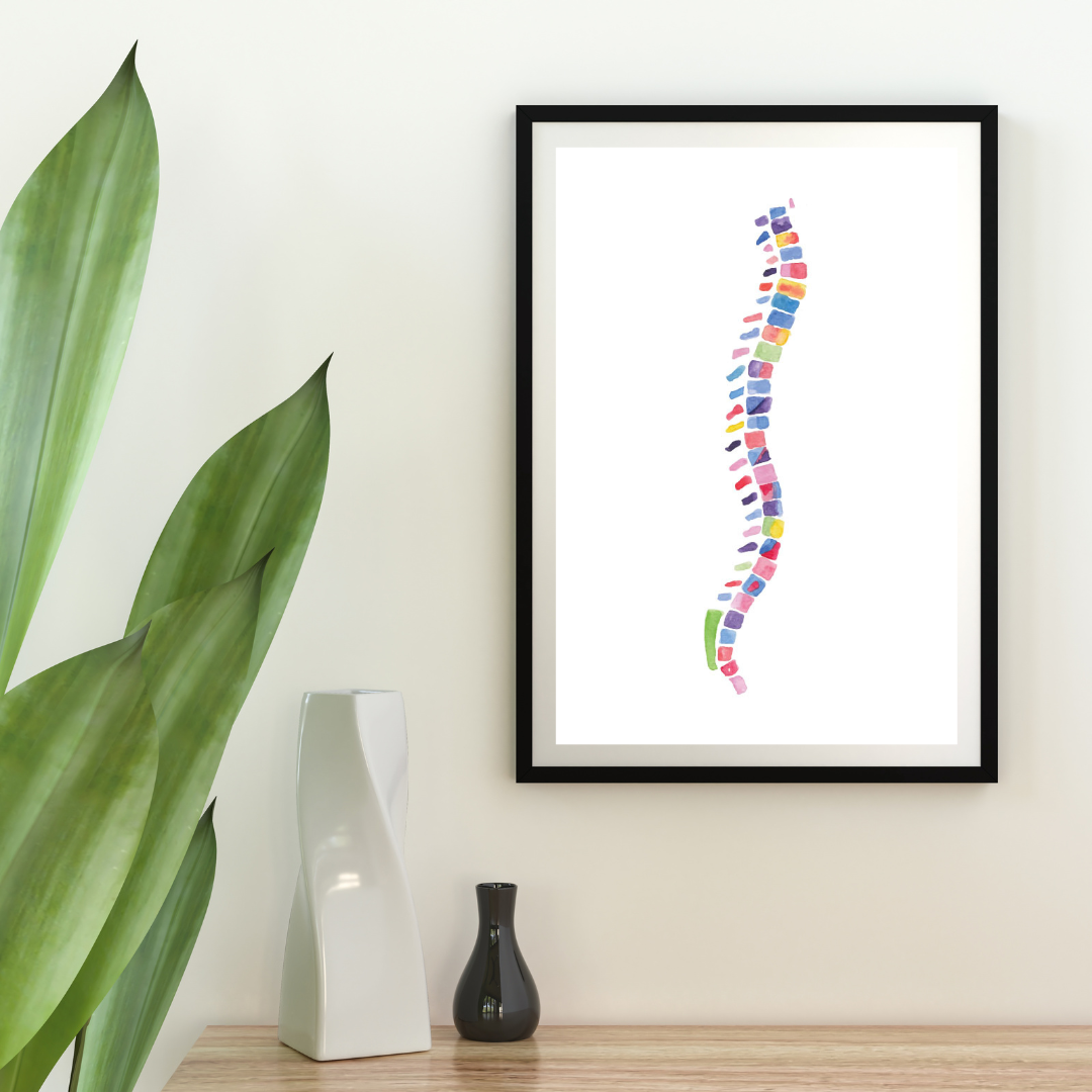 massage therapy watercolor art print