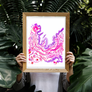 Lung -  Bronchiole Histology Watercolor Art