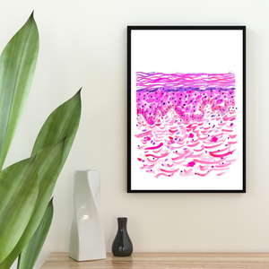 Epidermis Art - Dermatology Art - Dermatologist Gift - Esthetician Gift - Histopathologist Gift - Dermatologist Gift - Dermatologist Decor