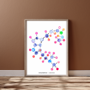 Sumatriptan Molecule Art Print