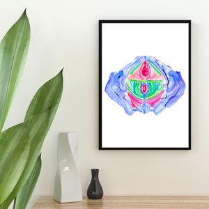 Pelvic Floor Anatomy Art Print