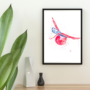 Brain Aneurysm Clipping Watercolor Painting