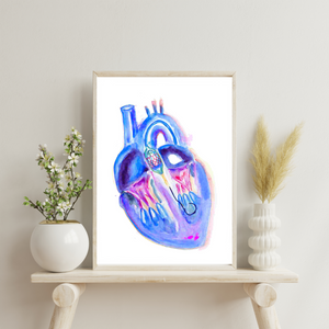 Transaortic Valve Replacement Watercolor Art Print