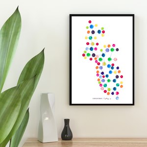 Cholesterol Molecule Art Print, Pharmacist Gift