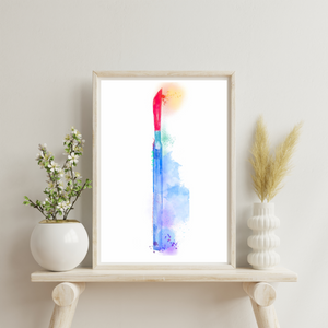 Scalpel Watercolor Abstract Surgery Art Print