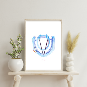 Vocal Cords Anatomy Art Print
