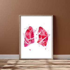 Lung Abstract Anatomy Art Print, Respiratory Therapy Wall Decor