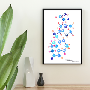 Cortisol Molecule Biochemistry Art