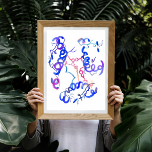 Human Insuline Folds Molecular Biology Art Print