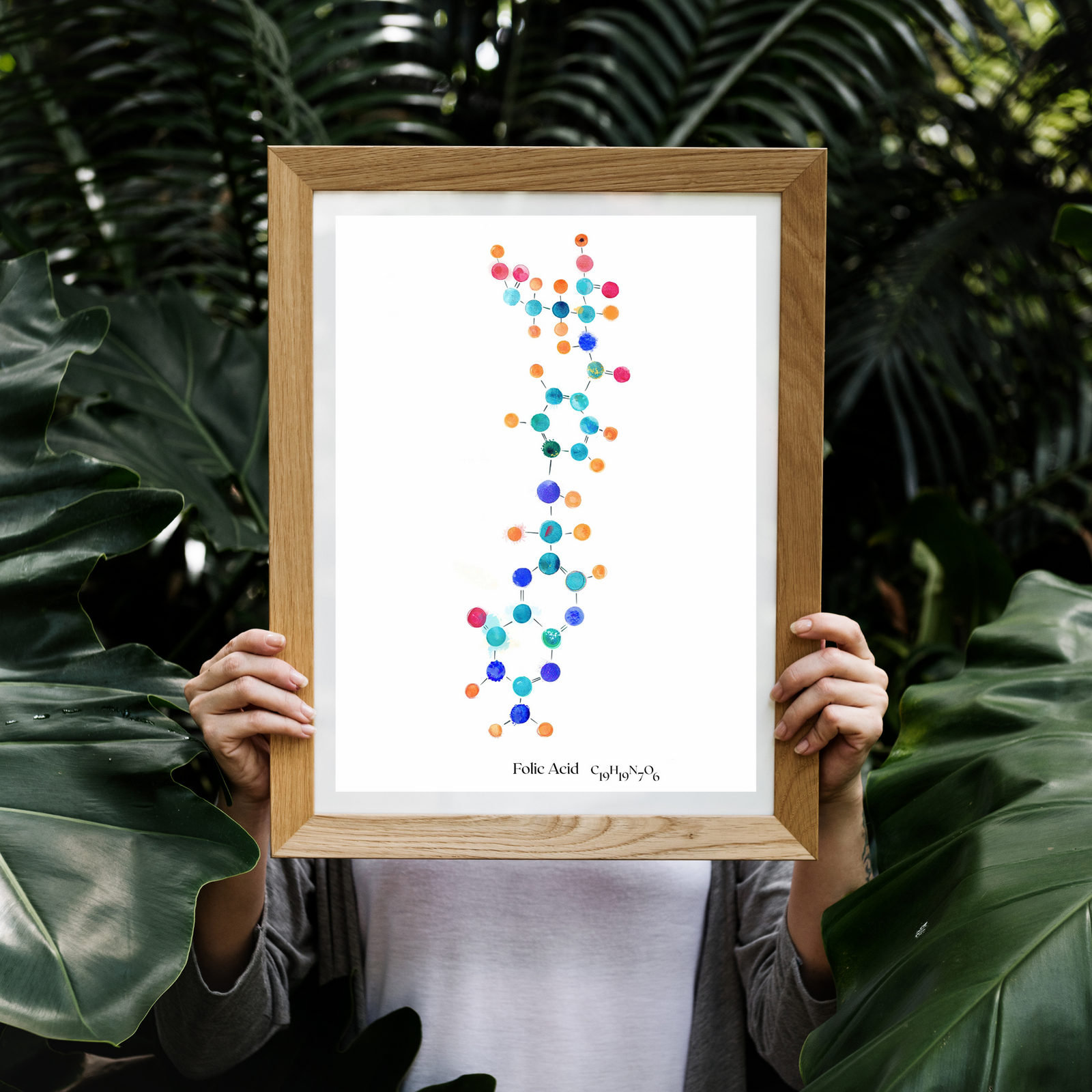 Folic Acid Molecule Art Print