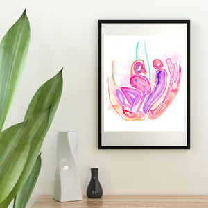 Female Pelvis Reproductive Organs Art Print