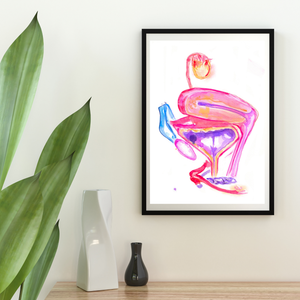 Uterus Ovary Bladder Anatomy Art Print