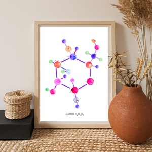 Glucose Molecule Biochemistry Art Print