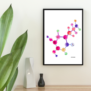 Dopamine Art Print, Neurotransmitter Art Print