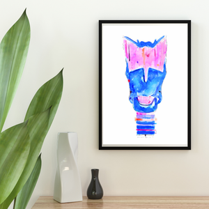 speech language pathology abstract anatomy art print
