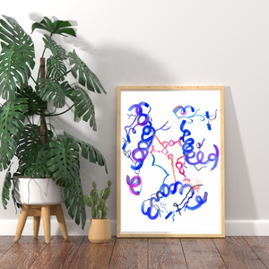 Human Insuline Folds Molecular Biology Art Print