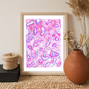 Renal Transplant Tubulitis Acute TcMR Pathology Watercolor Art Print