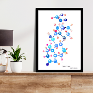 Cortisol Molecule Biochemistry Art