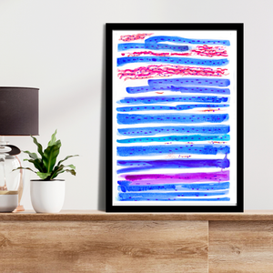 Skeletal Muscle Histology Watercolor Art Print