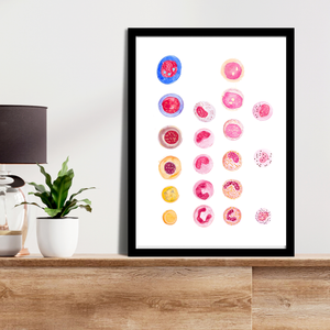 Blood Cell Art, Hematology Artwork, Science Medical Laboratory Wall Art