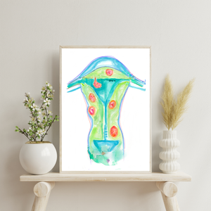 Uterine Fibroids Art Print for OBGYN Offices