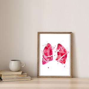 Lung Abstract Anatomy Art Print, Respiratory Therapy Wall Decor