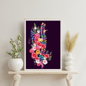 Floral Spine Anatomy Art