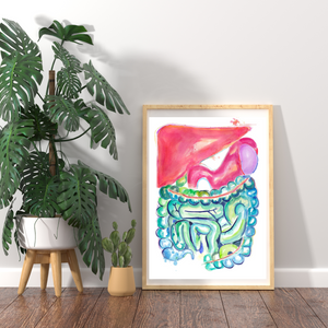 Gastrointestinal Watercolor Art Print
