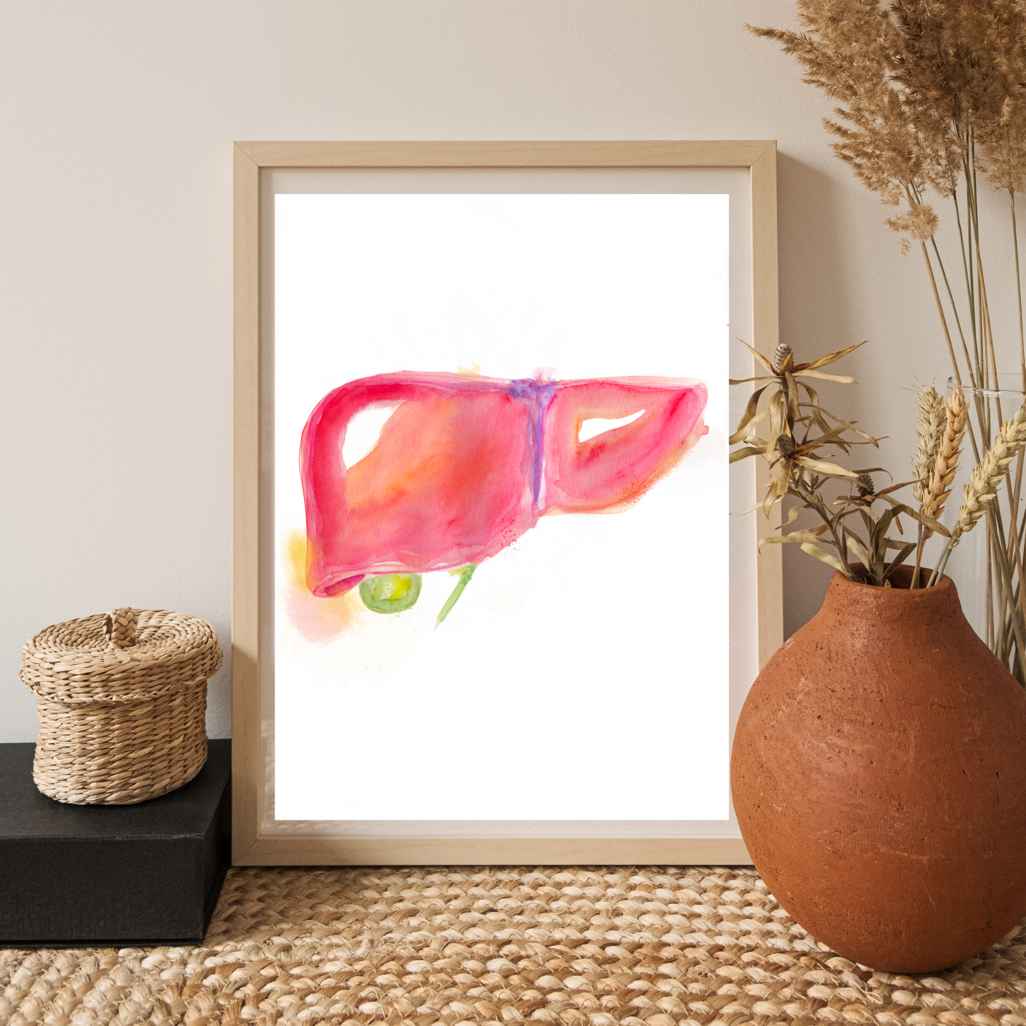 liver anatomy art print