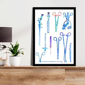 Urology Instruments Art Print