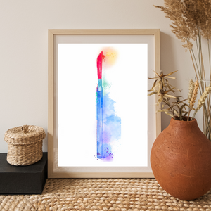 Scalpel Watercolor Abstract Surgery Art Print