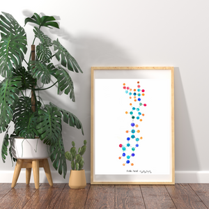 Folic Acid Molecule Art Print