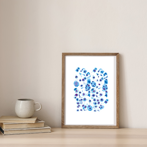 Skin Cell Art Print, Melanoma Art, Dermatology Office Wall Decor, Pathology Art