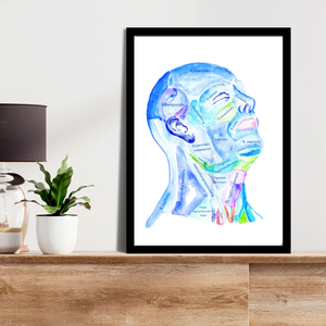 Head and Neck Anatomy Art Print